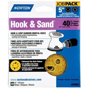 Norton Hook & Sand 5 in. Aluminum Oxide Hook and Loop A250/A290 Sanding Disc 40 Grit Extra Coarse 20 - 1 of 1