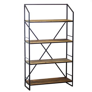 VIP Wood 59 in. Brown 4-Level Wall Shelf with Rear Reinforcement - 1 of 3