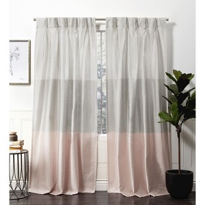 Exclusive Home Curtains Chateau Light Filtering Pinch Pleat Curtain Panels, 84" Length - 1 of 4