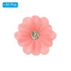 Unique Bargains Faux Silk Multi-layered Handmade Artificial Flowers Purple White Pink Bulk - 3 of 4