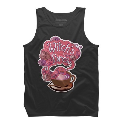 Men's Design By Humans Witch's Brew Cup of Coffee Pretty Halloween Concoction Shirt By TronicTees Tank Top
