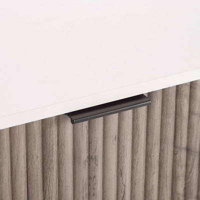 White and Grey Double Dresser with Soft Close Drawers