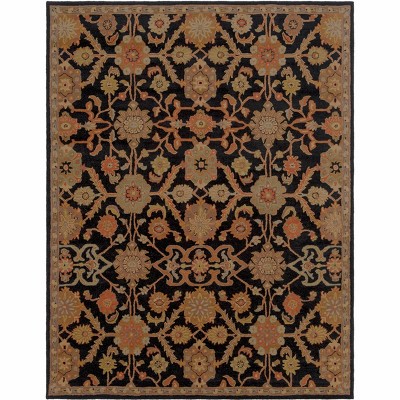 Hauteloom Salix Hand Tufted Black Wool Rug