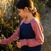 Kids' Stevie Raglan Sweatshirt - Navy & Rose Color Block - Jackalo - 3 of 4