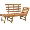 Patio Bench 2-in-1 74.8" Solid Acacia Wood - 4 of 4