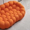75-Inch Bubble Loveseat Sofa with Honeycomb Design, 3D Mesh Fabric for Modern Spaces, Orange - 4 of 4