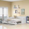 Whisen Modern Design Twin Size Wooden Daybed Extendable Bed with Trundle and Two Storage Drawers - 2 of 4
