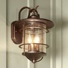 Franklin Iron Works Casa Mirada Rustic Industrial Farmhouse Outdoor Wall Light Fixture Bronze 16 1/4" Clear Seedy Glass for Post Exterior Barn Deck - 2 of 4