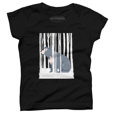 Girl's Design By Humans Winter in the forest By LiartesStudio T-Shirt