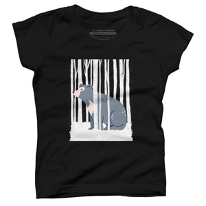 Girl's Design By Humans Winter in the forest By LiartesStudio T-Shirt - 1 of 3