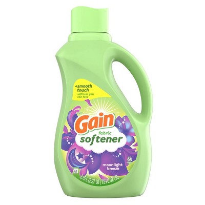 Gain Laundry Liquid Fabric Softener, Moonlight Breeze Scent, 98 Loads, HE Compatible