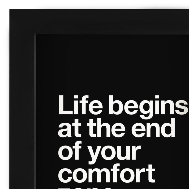 Americanflat Minimalist Motivational Life Begins At The End Of Your Comfort Zone' By Motivated Type Shadow Box Framed Wall Art Home Decor, 4 of 10