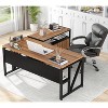 Tribesigns 55-inch L Shaped Desk with Drawer Cabinet, Executive Computer Desk for Home Office - 2 of 4