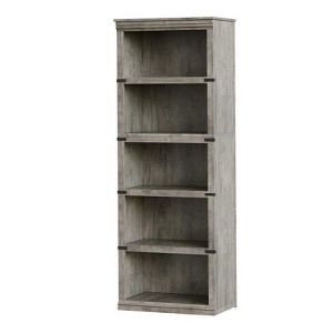 5 Tier Book Shelf, Farmhouse Book Case,Tall Shelf with Storage, Wooden Bookshelves for Living Room - 1 of 4