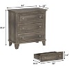 3-Drawer Vintage Dresser for Bedroom - Farmhouse Storage Chest w/Anti-Tip, 300lb Top Capacity - 2 of 4
