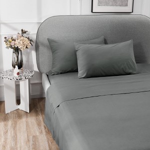Deconovo 4-Piece Bed Sheet Set, Brushed Microfiber, Deep Pocket - 1 of 4