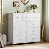 WOWLIVE 9 Dresser, Chest of Drawers with Wide 39'', Easy-Pull Fabric & Wood Dressers with Top - 2 of 4