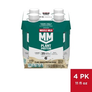 Muscle Milk Plant Caramel Vanilla Protein Shake - 44 fl oz - 1 of 4