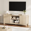 Fluted TV Stand for 65 Inch TV, Modern Entertainment Center TV Console with Open Shelves & 2 Storage Cabinets - 2 of 4