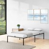 Twin/Full/Queen Metal Platform Bed, Sturdy Steel Slats, No Box Spring Needed, Large Storage, Noise, Free and Easy Assembly, Black - 3 of 4