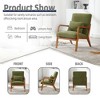 GDFStudio Bruce Modern Rubberwood Upholstered Armchairs with Pillow - 4 of 4
