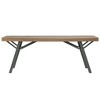 Garden Bench Brown and Gray Solid Acacia Wood and Steel 47.2 in - 2 of 4