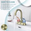 LOVMOR Bathroom Faucet 2-Handle Brushed Gold with 360 Degree Rotating Spout - 3 of 4