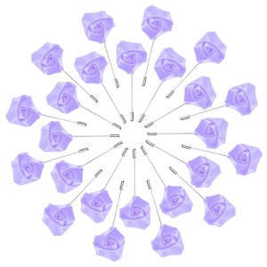 Unique Bargains Ribbon Alloy Multipurpose Use Durable Flower Lapel Pin 3.5 x 1.38 Inch  24 Pcs - 1 of 4