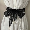 Anna-Kaci Women's Floral Lace Ribbon Belt with Oversized Bow and Pearl Drop Details 59in - 4 of 4