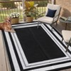 Outdoor Picnic Mat Modern Striped Lightweight Woven Plastic Straw Rug Low Pile Reversible Erasable Area Rugs for Camping Garden Backyard Patio Auto - 2 of 4