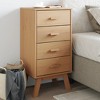vidaXL Bedside Cabinet Solid Pine Wood and Engineered Wood, Medium, 4 Drawers, Bedroom Storage - 2 of 4