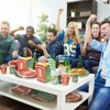 125pcs Super Bowl Themed Disposable Cutlery Set, Serves 25 People, Super Bowl Party Supplies, Includes Plates, Cups, Snack Bowls, and Straws - 2 of 4