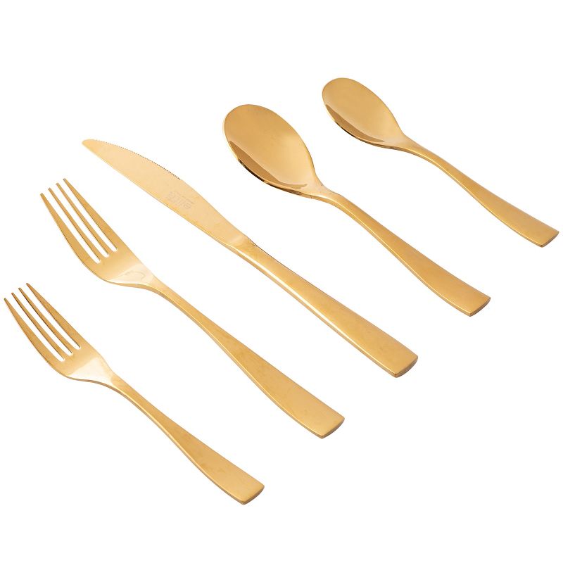Gibson Home Holland Road 20 Piece Gold Stainless Steel Flatware Set, 2 of 5