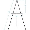 MEEDEN Beech Wood Display Wedding Easel Stand, Max Height 64'' Holds Up to 40"/11lb, Walnut Wooden A-Frame Tripod Studio Artist Floor Easel - 3 of 4