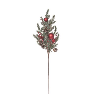 Transpac Metal 32 in. Multicolor Christmas Acorn with Ornament Spray