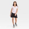 Girls' Short Sleeve Lace Trim V-Neck Shirt - art class™ - 3 of 3