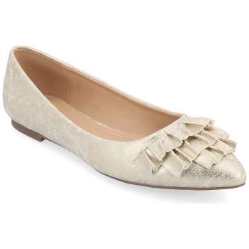Journee Collection Womens Judy Slip On Pointed Toe Ballet Flats