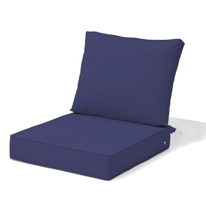 Crestlive Products 24in Outdoor Cushions Water Resistant Patio Furniture Cushions with Removable Cover Deep Seat and Back Cushion for Chair Sofa Couch - 1 of 4