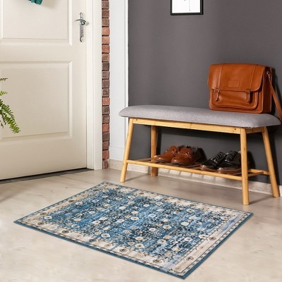 WhizMax Machine Wash Rug Area Rug Bohemian Accent Rug for Living Room Bedroom Rug