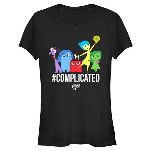 Junior's Inside Out Hashtag Complicated Emotions T-Shirt - 1 of 4