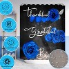 LunaLulinlk 4Pcs Blue Rose Shower Curtain - 4 of 4