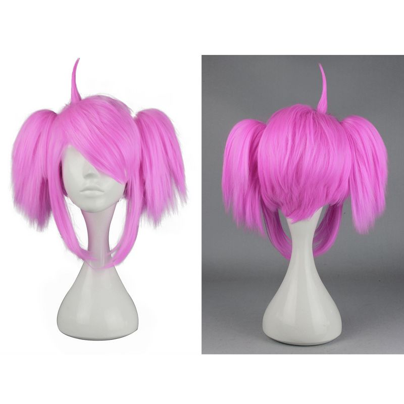 Unique Bargains Women's Wigs 12" Pink with Wig Cap, 5 of 7