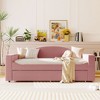 Twin/Full Size Upholstered Daybed with Storage Armrests, Trundle and Latest Integrated Bluetooth Audio System - ModernLuxe - 2 of 4