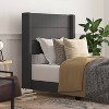 Taylor & Logan Twin 47" High Hilton Platform Bed Charcoal: Upholstered Headboard, No Box Spring Needed - 2 of 4