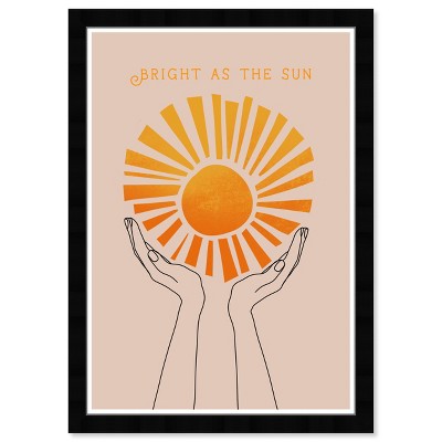 Bright As The Sun Orange Motivational Quote Canvas Print