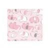 Hudson Baby Infant Girls Cotton Flannel Receiving Blankets, Girl New Elephant, One Size - 3 of 4