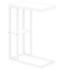 Vynxaria Contemporary C-Shaped Accent Table - White Laminate & White Metal, 18.25" L x 10.25" W x 25.25" H - 4 of 4