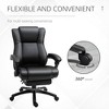 TiramisuBest High Back PU Leather Office Computer Chair, Black, Adjustable Height, Retractable Footrest, 360 Swivel Wheels - 4 of 4