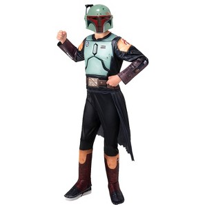 Jazwares Boys' Boba Fett Qualux Costume - Size 4-6 - Black - 1 of 1