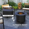 Vynxaria Black Outsunny 2-in-1 Smokeless Fire Pit BBQ Grill 25" Portable Wood Burning Firepit - 4 of 4